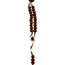Load image into Gallery viewer, Our Lady of Fatima Brown Wood Shiny Beads Rosary
