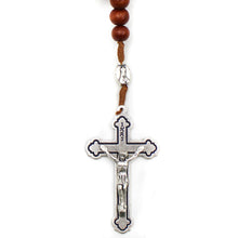 Load image into Gallery viewer, Our Lady of Fatima Brown Wood Shiny Beads Rosary
