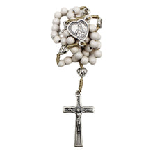 Load image into Gallery viewer, Our Lady of Fatima White Wood Beads Rosary
