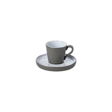 Load image into Gallery viewer, Costa Nova Lagoa Eco Gres 3 oz. White Coffee Cup &amp; Saucer
