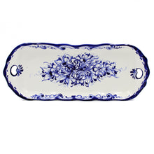 Load image into Gallery viewer, Hand-painted Decorative Traditional Portuguese Blue and White Ceramic Platter
