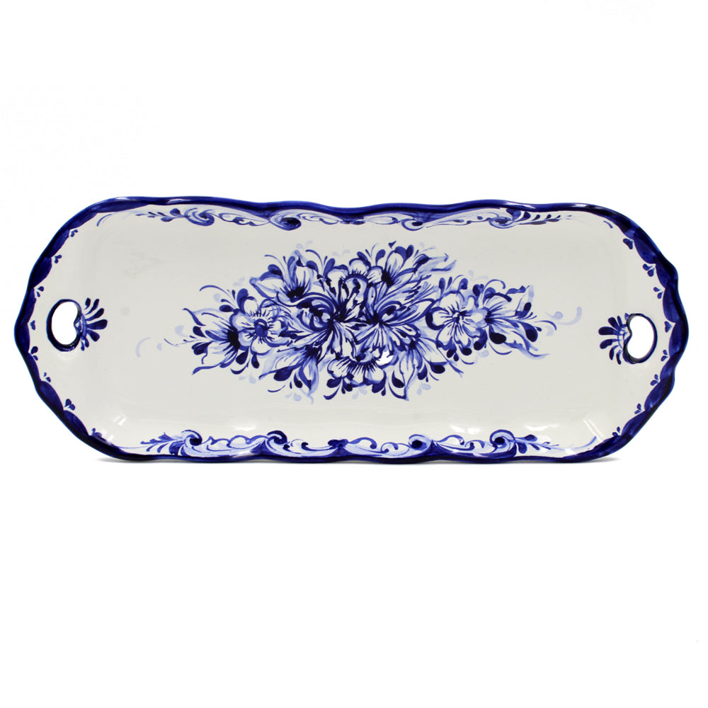 Hand-painted Decorative Traditional Portuguese Blue and White Ceramic Platter