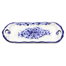 Load image into Gallery viewer, Hand-painted Decorative Traditional Portuguese Blue and White Ceramic Platter
