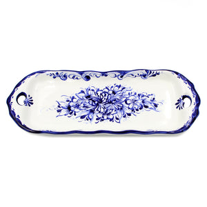Hand-painted Decorative Traditional Portuguese Blue and White Ceramic Platter