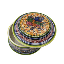 Load image into Gallery viewer, Coimbra Ceramics Hand-painted Decorative Round Box with Lid XVII Cent Recreation #210
