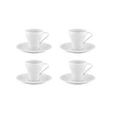 Load image into Gallery viewer, Vista Alegre Utopia Espresso Cup and Saucer, Set of 4
