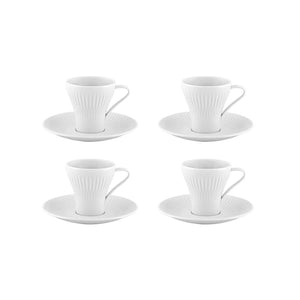 Vista Alegre Utopia Espresso Cup and Saucer, Set of 4