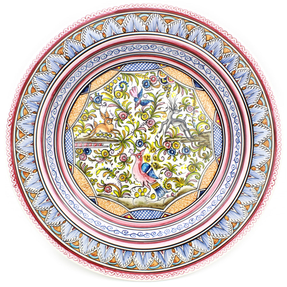 Coimbra Ceramics Hand-painted Decorative Hanging Plate XVII Cent Recreation #229-3