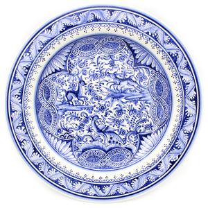 Coimbra Ceramics Hand-painted Decorative Hanging Plate XVII Cent Recreation #229-4