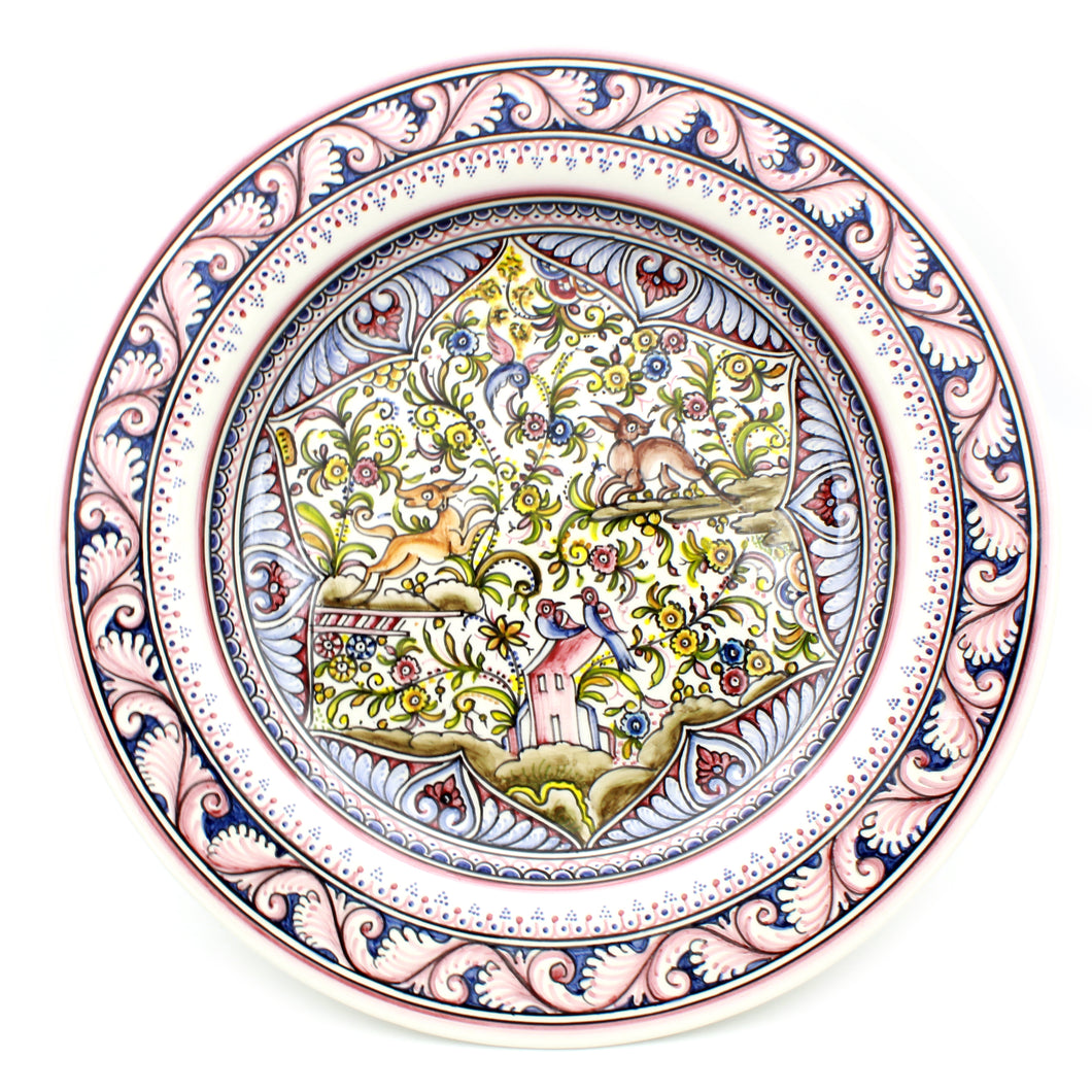 Coimbra Ceramics Hand-painted Decorative Hanging Plate XVII Cent Recreation #229-8