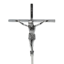 Load image into Gallery viewer, 8.5&quot; Metallic Altar Chrome Crucifix With Stand
