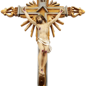 25" Inch Resin Carved Wall Crucifix Jesus Christ Cross