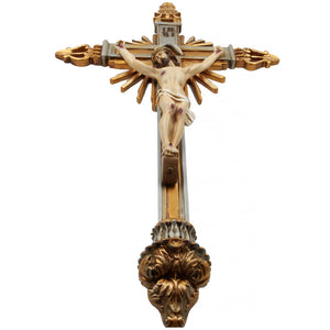 25" Inch Resin Carved Wall Crucifix Jesus Christ Cross