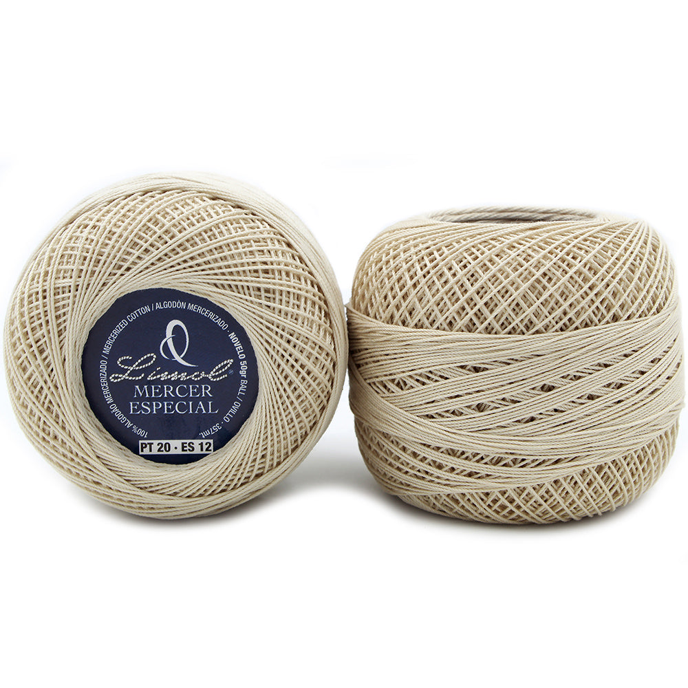 Limol Size 20 Neutral 50 Grs 100% Egyptian Cotton Special Mercerized Crochet Thread Ball Set