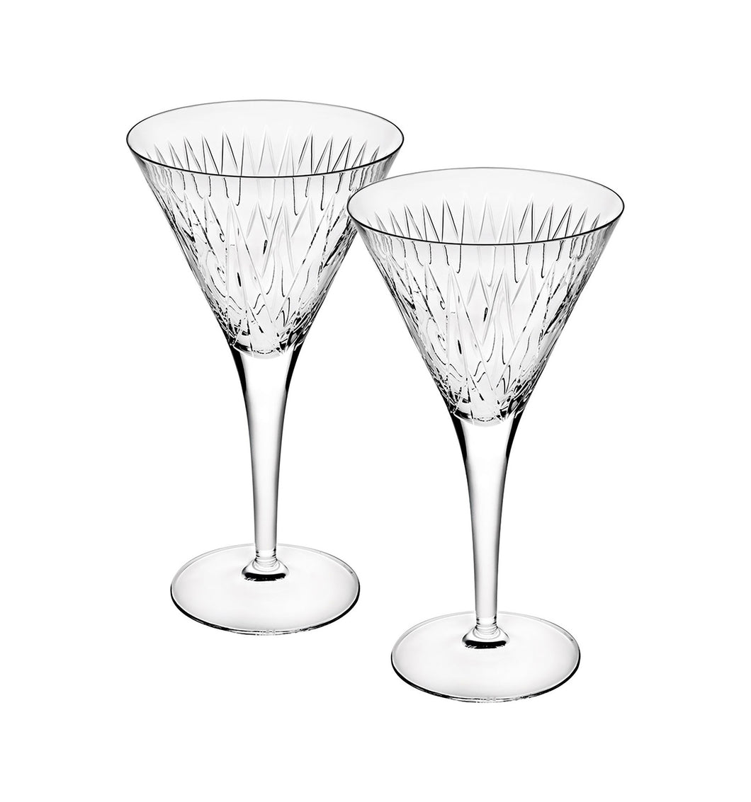 Vista Alegre Crystal Glass Astro Martini Cocktail Glasses, Set of 2