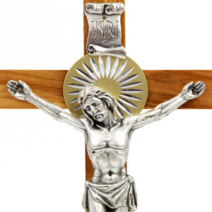 12" Wooden Wall Crucifix Jesus Christ Cross