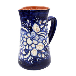 Hand-painted Portuguese Pottery Clay Terracotta Sangria Pitcher