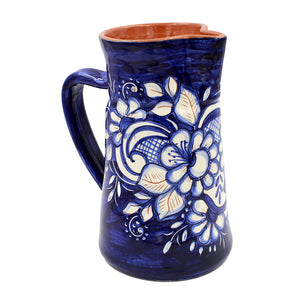 Hand-painted Portuguese Pottery Clay Terracotta Sangria Pitcher