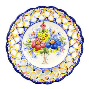 Hand-painted Portuguese Pottery Ceramic Wall Hanging Plate