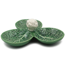 Load image into Gallery viewer, Hand-painted Traditional Portuguese Ceramic Cauliflower Olive Dish
