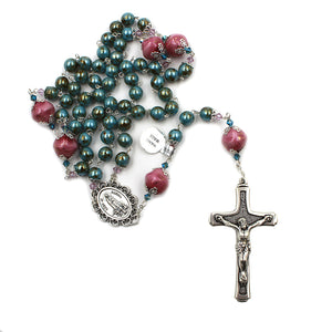 Handmade in Portugal Bohemian Glass Beads Our Lady of Fatima Rosary