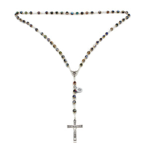 Handmade in Portugal Multicolor Murano Beads Our Lady of Fatima Rosary