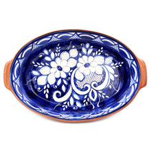 Load image into Gallery viewer, Hand-painted Portuguese Pottery Clay Terracotta Oval Roaster
