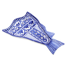 Load image into Gallery viewer, Hand-painted Traditional Portuguese Ceramic Codfish Tray
