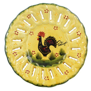 Hand-Painted Ceramic Rooster Decorative Hanging Wall Plate