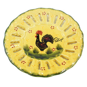Hand-Painted Ceramic Rooster Decorative Hanging Wall Plate