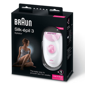 Braun Silk-épil 3 3370 Legs & Body Epilator 120/240 Volts