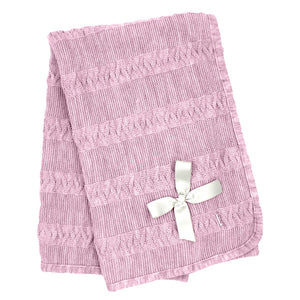 Maiorista Made in Portugal Knitted Baby Blanket with Bow