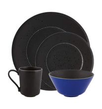 Load image into Gallery viewer, Casa Alegre Noir Stoneware 4 Pieces Place Setting Dinnerware Set
