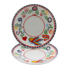 Load image into Gallery viewer, Portuguese Viana Lovers Namorados Ceramic Espresso Cups and Saucers - Set of 2
