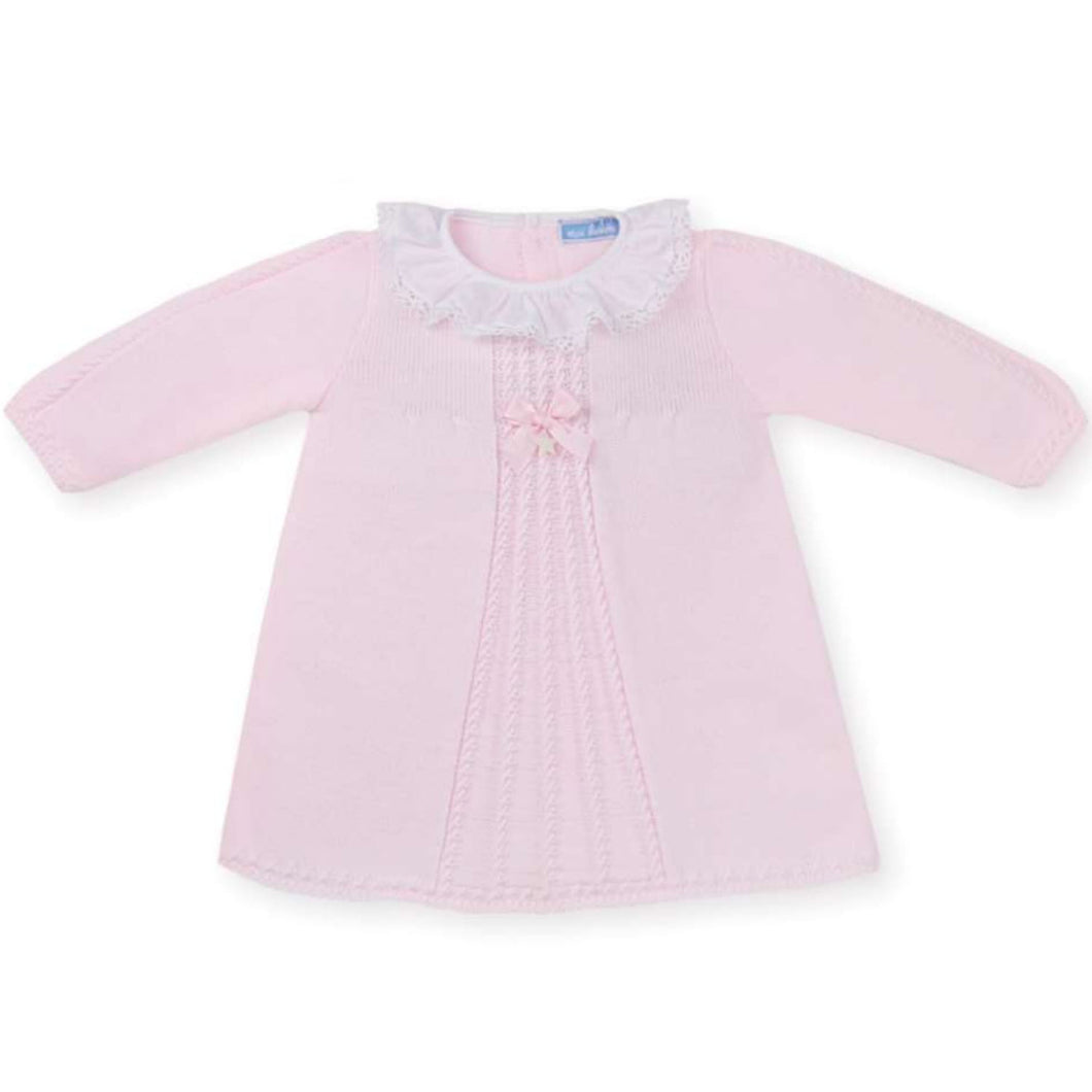 Mac Ilusión Made in Spain Pink Baby Girl Long Sleeve Dress