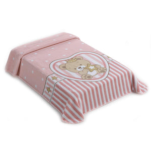 Belpla Made in Spain 100% Polyester Pink Blanket, Various Sizes