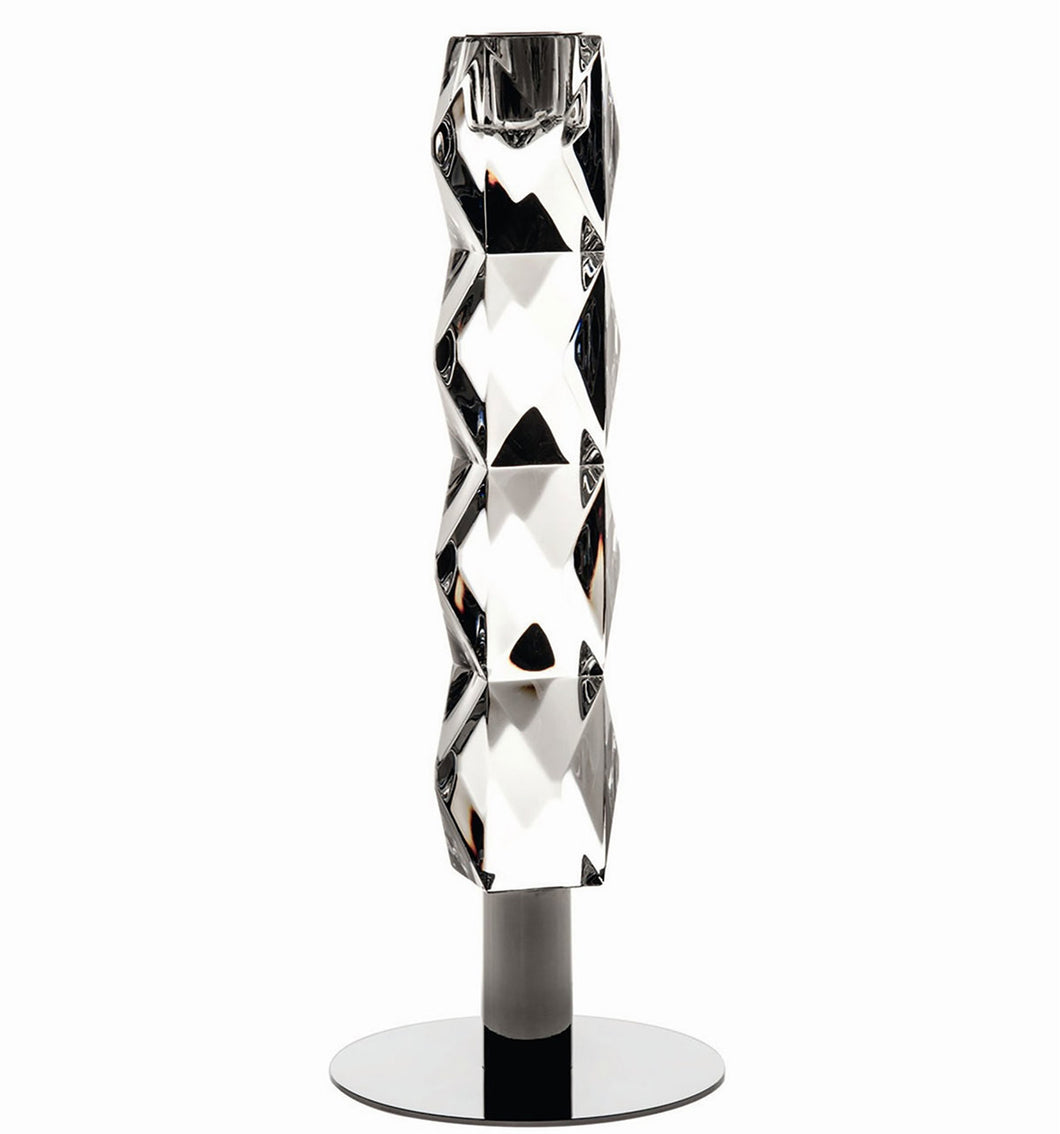 Vista Alegre Crystal Diamanti Candlestick with Metal Foot