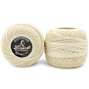 Limol Size 12 Neutral 50 Grs 100% Mercerized Crochet Thread Cotton Ball Set