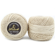 Load image into Gallery viewer, Limol Size 12 Neutral 50 Grs 100% Mercerized Crochet Thread Cotton Ball Set
