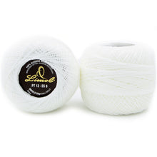 Load image into Gallery viewer, Limol Size 12 White 50 Grs 100% Mercerized Crochet Thread Cotton Ball Set
