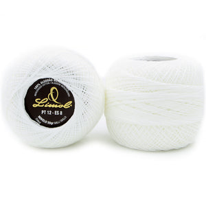 Limol Size 12 White 50 Grs 100% Mercerized Crochet Thread Cotton Ball Set