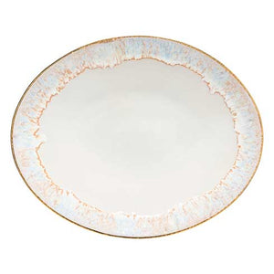 Casafina Taormina 16" White Gold Oval Platter