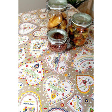 Load image into Gallery viewer, 100% Cotton Namorados Beige Made in Portugal Tablecloth
