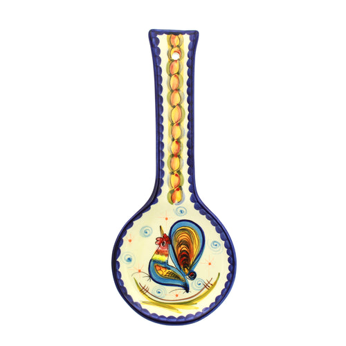 Hand Painted Portuguese Pottery Yellow and Blue Ceramic Spoon Rest – We Are  Portugal