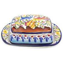 Load image into Gallery viewer, Hand-painted Traditional Portuguese Ceramic Butter Dish
