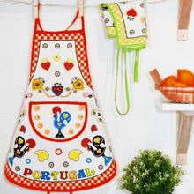 Load image into Gallery viewer, 100% Cotton Traditional Portuguese Rooster Children&#39;s Kitchen Apron - Various Colors
