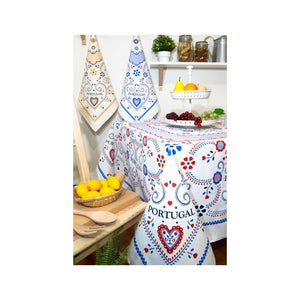 100% Cotton Viana Heart Made in Portugal Tablecloth