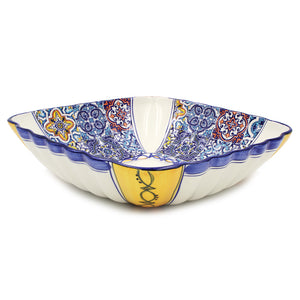 Hand-painted Traditional Portuguese Ceramic Large Salad Bowl