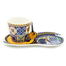 Load image into Gallery viewer, Portuguese Ceramic Espresso Cups Souvenir From Portugal - Set of 2
