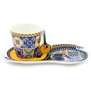 Portuguese Ceramic Espresso Cups Souvenir From Portugal - Set of 2
